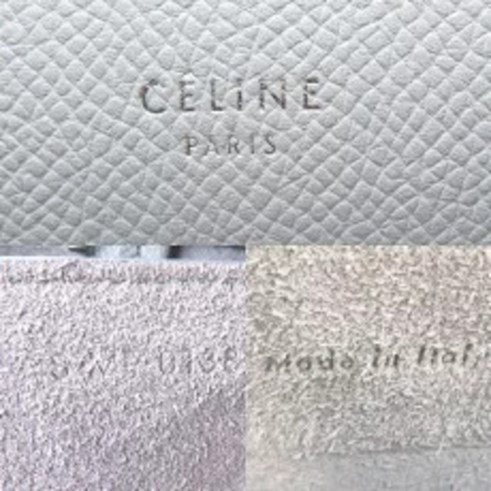 Celine Belt Body Waist Crossbody Bag Shoulder Leather Gray - Picture 8 of 9